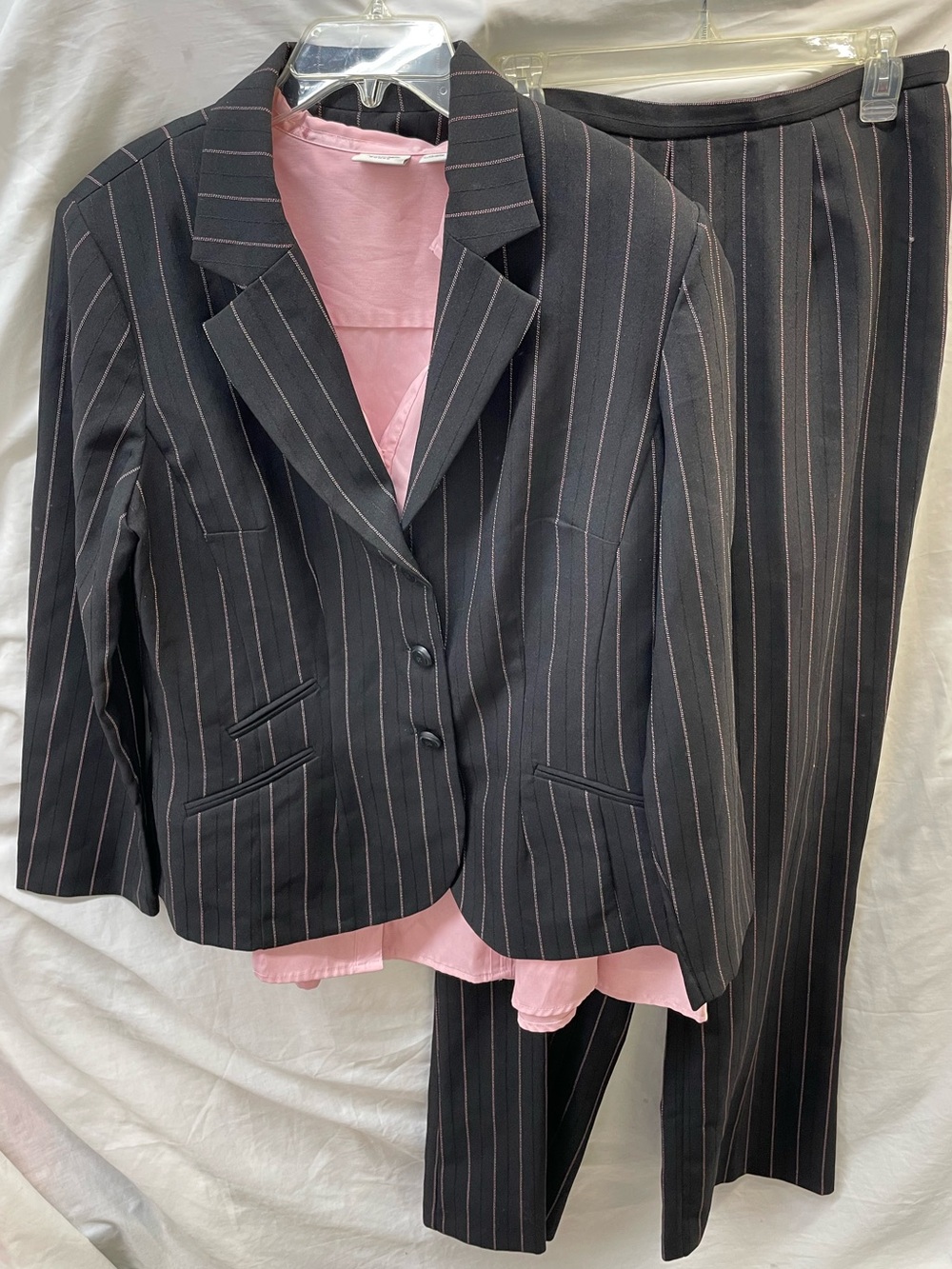 Scarlett Black & Pink 3 piece pantsuit ladies sz 15/16